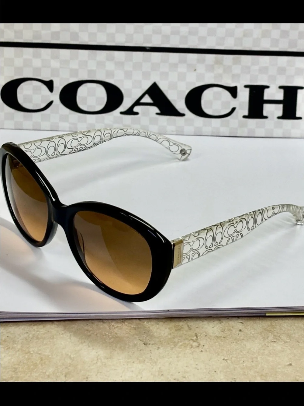 New Coach HC8106 (L083 Asha) 515105 Black/Crystal Sunglasses